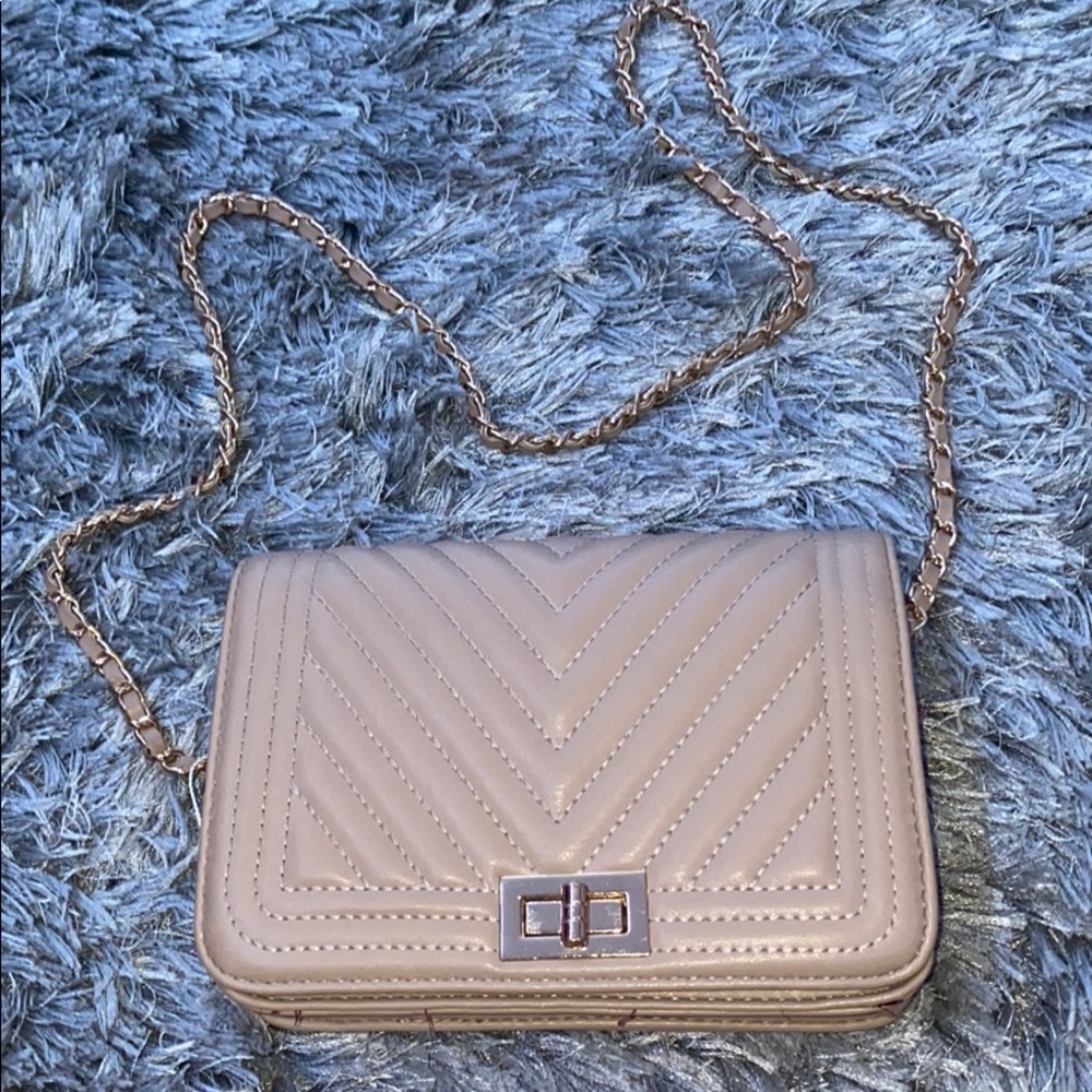 Nude side purse